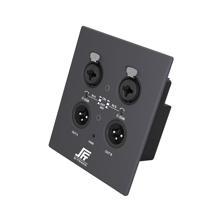 Dantes 2 CH Wall Plate Network Audio Interface