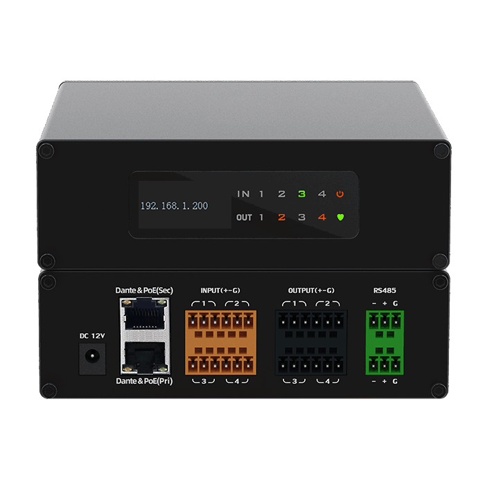 Dantes 4 in 4 Out Network Audio Processor Box